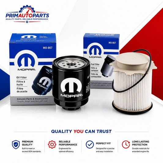 Mopar Oil & Fuel Filter Set 68197867AB & 68157291AA for 2013–2018 Ram 2500–5500 6.7L Cummins